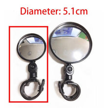 Load image into Gallery viewer, Universal Bike Mirror Rotate Wide Angle Bicycle Rearview Mirror Handlebar Back Sight Reflector Road Bike Safe Rearview Mirror Bicycle Wide Angle Rear View Safe Mirrors Adjustable Rotatable Design