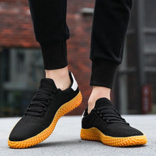 将图片加载到图库查看器,Men's Black Sneakers Mesh Breathable Shoes Male Fashion Black Athletic Footwear Flat Casual Walking Shoes Breathable Casual Shoes Couple Fashion Lace Up Mens Sneakers