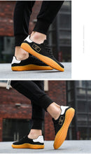 将图片加载到图库查看器,Men's Black Sneakers Mesh Breathable Shoes Male Fashion Black Athletic Footwear Flat Casual Walking Shoes Breathable Casual Shoes Couple Fashion Lace Up Mens Sneakers
