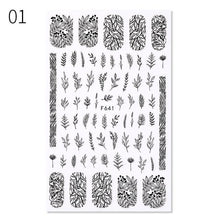 Load image into Gallery viewer, Sexy Lady Shaped 3D Nail Stickers Character Face Image Leaves Flower Decals Slider Black White Nail Art Decoration Manicure Decoration Nail Art Supplies 3D Self-Adhesive Nail Decals Designer Nail Stickers for Acrylic Nails