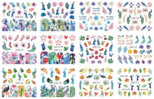 Load image into Gallery viewer, Pop Art Nail Stickers Sexy Girl Designs Comics Water Transfer Decals Manicure Lips Nail Art Decorations Slider Nail Art Stickers Decals Nail Art Supplies Valentines Day 3D Self-Adhesive Nail Decorations Accessories Women Girls Manicure Decorations