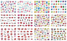 Load image into Gallery viewer, Pop Art Nail Stickers Sexy Girl Designs Comics Water Transfer Decals Manicure Lips Nail Art Decorations Slider Nail Art Stickers Decals Nail Art Supplies Valentines Day 3D Self-Adhesive Nail Decorations Accessories Women Girls Manicure Decorations