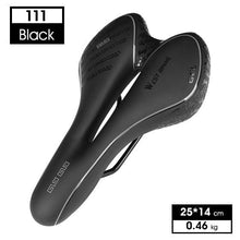 Load image into Gallery viewer, Leather Bike Saddle Road Bike Front Seat Cycling Saddles For Mens Breathable Hollow Cushion Bicycle Saddle Comfort Bike Saddle Ergonomic Waterproof Bicycle Seat For Road Bike Mountain Bike Seats