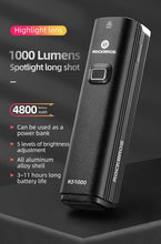 Load image into Gallery viewer, Bike Light Front Lamp USB Rechargeable LED 4800mAh Bicycle Light Waterproof Bicycle Light Set USB Rechargeable Super Bright Bike Headlight For Night Riding Bracket 1000LM