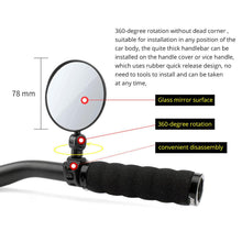 将图片加载到图库查看器,Bicycle Rearview Mirror Universal Handlebar Rearview Mirror 360 degree Rotate Rear View For Bike Bicycle Cycling Accessories Bicycle Rear Adjustable Rearview Mirror 360° Rotatable Rear-View Mirrors Handlebar Mounted Glass Mirror Universal Rearview