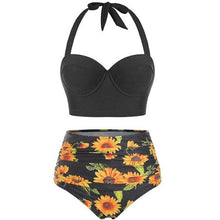 Load image into Gallery viewer, Women Swimsuits Vintage Push Up Polka Dot Plus Size Bathing Suits High Waist Bikini Underwire High Waist Swimsuit Bathing Suits Bikini Women Swimsuits Vintage Push Up Bathing Suits