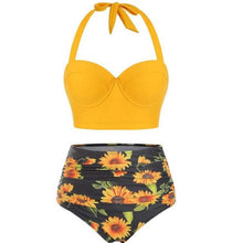 Load image into Gallery viewer, Women Swimsuits Vintage Push Up Polka Dot Plus Size Bathing Suits High Waist Bikini Underwire High Waist Swimsuit Bathing Suits Bikini Women Swimsuits Vintage Push Up Bathing Suits