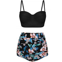 Load image into Gallery viewer, Women Swimsuits Vintage Push Up Polka Dot Plus Size Bathing Suits High Waist Bikini Underwire High Waist Swimsuit Bathing Suits Bikini Women Swimsuits Vintage Push Up Bathing Suits