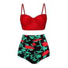 Load image into Gallery viewer, Women Swimsuits Vintage Push Up Polka Dot Plus Size Bathing Suits High Waist Bikini Underwire High Waist Swimsuit Bathing Suits Bikini Women Swimsuits Vintage Push Up Bathing Suits