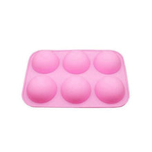 Load image into Gallery viewer, Half Sphere Silicone Soap Molds Bakeware Cake Decorating Tools Pudding Jelly Chocolate Fondant Mould Ball Biscuit Baking Mould 6 Holes Silicone Mold Half Ball Sphere For Making Chocolate Cake Jelly Pudding Handmade Soap