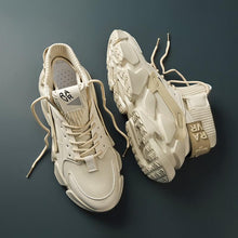 Load image into Gallery viewer, Modern High Top Beige Men's Sneakers Chunky Men Shoes Fashion Casual Breathable Men's Height Increasing Casual Outdoor High Quality Sport Sneakers