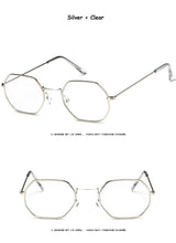将图片加载到图库查看器,Small Polygon Women Men Sunglasses Delicate Metal Polygon Sunglasses For Women Classic Retro Small Size Frame Women Sunglasses Design Glasses for Men