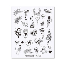 Load image into Gallery viewer, Geometry Line Stripe Nail Sticker Floral Butterfly Design Water Decals Slider Wraps Decoration Nail Art Accessories Water Transfer Nail Decals Sticker For Pretty Girl Self-Adhesive Nail Decals Designer Nail Stickers for Acrylic Decal Decoration