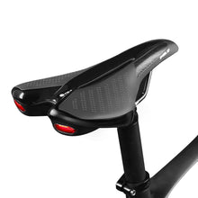 Load image into Gallery viewer, Road Bike Saddle Bicycle Seat With Warning Taillight USB Charging Mountain Cycling Racing PU Breathable Soft Seat Cushion Comfortable Bicycle Seat With Central Relief Zone Ergonomics Design Exercise Bike Seat
