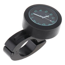Load image into Gallery viewer, Universal Waterproof Motorbike Clock Night Light Motorcycle Handlebar Mount Clock Watch Dial Bike Handlebar Clock Watch Motorcycle Handlebar Mount Watch Clock Set with Anti-Skid Pad Wrench Universal Waterproof Black