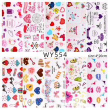 Load image into Gallery viewer, Holographic Nail Foil Transfer Set Sticker Decal Nail Art Foils Designer Marble Nail Decoration Sliders Wraps Manicure Women Kids Girls Manicure Decoration Nail Art Supplies 3D Self-Adhesive Nail Decals Designer Nail Stickers for Acrylic Nails