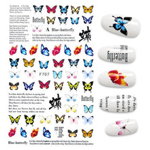 Load image into Gallery viewer, 3D Nail Stickers Leaves Butterfly Panda Love Heart Design Stickers For Nails Manicure Foil Nail Art Decor Girls Manicure Decoration Nail Art Supplies 3D Self-Adhesive Nail Decals Designer Nail Stickers for Acrylic Nails