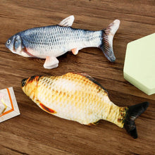 Load image into Gallery viewer, Electric Cat Toy 3D Fish USB Charging Simulation Fish Cat Toys for Cats Pet Toy cat supplies Pet Catnip Toy Moving Cat Kicker Fish Realistic Plush Electric Wagging Fish Motion Kitten Toy Funny Interactive Fish Cat Toys for Cat Exercise
