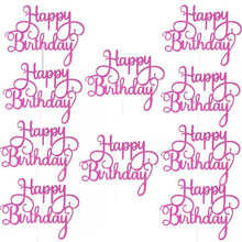 将图片加载到图库查看器,10pcs Glitter Happy Birthday Cake Topper Happy Birthday Cake Topper Happy Birthday Cupcake Topper Glitter Gold Decoration Bling Sparkle Decoration Sign Happy Birthday Cake Topper Girl Birthday Dessert Decor