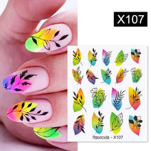 将图片加载到图库查看器,Spring Simple Green Theme Water Decal Sticker Flower Leaf Tree Summer Slider For Manicuring Nail Art Watermarks Art Decoration Manicure Tools Nail Watermark Decals iridescent Decoration Nail Self-Adhesive Decals Nail Stickers Water Transfer Fresh Nail