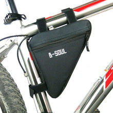 Load image into Gallery viewer, Bicycle Bag Waterproof Bike Triangle Bag Storage Mobile Phone Cycling Bag Bike Tube Pouch Holder Accessories Bike Frame Storage Bag Water Resistant Cycling Handlebar Top Tube Bag Under Seat Pouch Strap-On Adjustable Install Position