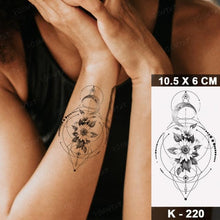 Load image into Gallery viewer, New Waterproof Temporary Tattoo Sticker Deer Animal Flash Tatoo Black Line Body Art Small Decorative Design For Womens Boys