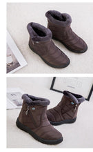 Load image into Gallery viewer, Women Snow Boots Warm Short Fur Plush Winter Ankle Boots Zip Comfort Warm Shoes Anti-Slip Fur Lined Ankle Short Boots Waterproof Slip On Outdoor Lightweight Shoes