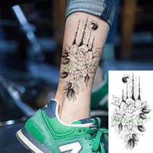 将图片加载到图库查看器,Black Waterproof Temporary Tattoo Sticker Different Design Colorful Fake Tattoo Arm Hand For Halloween Party Womens Mens