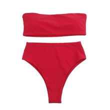 Load image into Gallery viewer, Bikini Set Summer Swimwear Beach Women's Swimsuit Bathing Suit Push Up Brazilian Bikini Women’s Two-Piece Strapless Padded High Cut Bathing Suit Swimwear