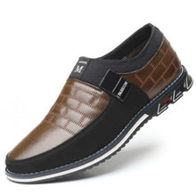 Load image into Gallery viewer, New Mens Leather Casual Sneakers Fashion Solid Leather Shoes Business Sport Flat Round Toe Fashion Sneakers Dress Shoes For Men Walking Business Office Driving Comfort Loafers