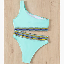 将图片加载到图库查看器,Swimwear Women Ribbed Bathing Suit Female Push Up Bikini Set Women's Bathing Suit Lace up Bikini Ribbed Two Piece Swimsuit Beachwear High Waist Bikini Women's Swimsuit