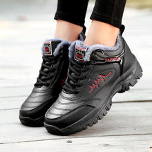Load image into Gallery viewer, Winter Womens Mens Boots Shoes Plush Warm Sneakers Outdoor Waterproof Ankle Snow Boots Casual Leather Hiking Boots Outdoor Trekking Boot Mid Hiker Boot For Mens