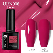 将图片加载到图库查看器,Matte Pink Blue Gel Nail Polish Semi Permanent LED Nail Art Design Elegant Warm Colors For Womens