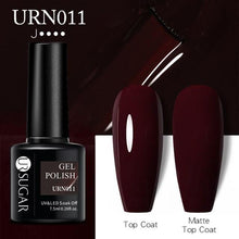 将图片加载到图库查看器,Matte Pink Blue Gel Nail Polish Semi Permanent LED Nail Art Design Elegant Warm Colors For Womens