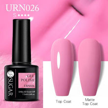 将图片加载到图库查看器,Matte Pink Blue Gel Nail Polish Semi Permanent LED Nail Art Design Elegant Warm Colors For Womens