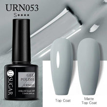 将图片加载到图库查看器,Matte Pink Blue Gel Nail Polish Semi Permanent LED Nail Art Design Elegant Warm Colors For Womens