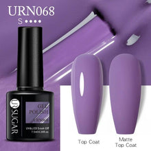 将图片加载到图库查看器,Matte Pink Blue Gel Nail Polish Semi Permanent LED Nail Art Design Elegant Warm Colors For Womens