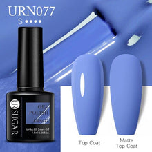 将图片加载到图库查看器,Matte Pink Blue Gel Nail Polish Semi Permanent LED Nail Art Design Elegant Warm Colors For Womens