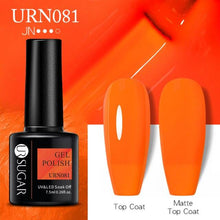 将图片加载到图库查看器,Matte Pink Blue Gel Nail Polish Semi Permanent LED Nail Art Design Elegant Warm Colors For Womens