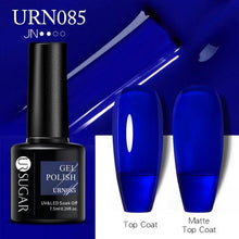 将图片加载到图库查看器,Matte Pink Blue Gel Nail Polish Semi Permanent LED Nail Art Design Elegant Warm Colors For Womens