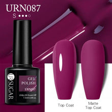 将图片加载到图库查看器,Matte Pink Blue Gel Nail Polish Semi Permanent LED Nail Art Design Elegant Warm Colors For Womens