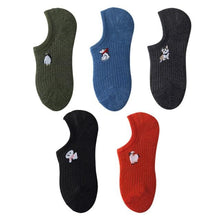 Load image into Gallery viewer, 5 Pairs 3D Cartoon Harajuku Cat Cute Heart Invisible Cotton Socks Casual Boat Socks Funny Girl Ankle Sock Set for Women