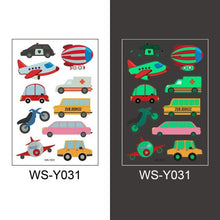 Load image into Gallery viewer, Luminous Tattoo Stickers Temporary Animal Tattoos Glow Paste on Face Arm Leg Fluorescent Waterproof Fake Tattoo For Kids Girls