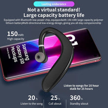Load image into Gallery viewer, Ear Hook Bluetooth Wireless Headphone Single Ear Hook Business Headphones Wireless Bluetooth Noise Isolating Earbuds With Microphone Clear Calls Handsfree Sports Earbud Comfortable Painless Wearing Ergonomic Design