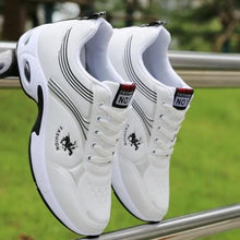 将图片加载到图库查看器,Men's Leather Autumn Shoes Casual Sneakers Tennis Fashion White Trainers Sneakers Casual Leather Fashion Sneakers Breathable Sports Running Sneakers