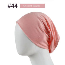 Load image into Gallery viewer, New Winter Autumn Soft Solid Color Inner Hijab Cap Lightweight Muslim Turban Elegant Hijab Caps Hat Islam Under Scarf Undercap Bonnet Color Soft Jersey Stretch Hijab's Tube Cap Hat Hijab Bonnet Muslim Women Scarf Turbans Head For Women