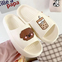 Load image into Gallery viewer, Women Flip Flops Indoor Soft Non Slip Slippers Summer Fashion New Flat Beach Casual Cats Dogs Shoes Open Toe Soft Slippers Soft Shower Bath Pool Gym House Slipper