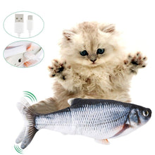 Load image into Gallery viewer, Electric Cat Toy 3D Fish USB Charging Simulation Fish Cat Toys for Cats Pet Toy cat supplies Pet Catnip Toy Moving Cat Kicker Fish Realistic Plush Electric Wagging Fish Motion Kitten Toy Funny Interactive Fish Cat Toys for Cat Exercise