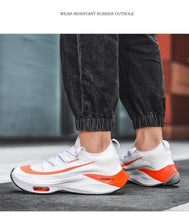 将图片加载到图库查看器,Mens Running Sneakers Luxury Mens Casual Shoes Trainer Race Off White Shoes Slip on Walking Casual Breathable Air Cushion Fashion Lightweight Sneakers