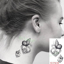 Load image into Gallery viewer, New Waterproof Temporary Sticker Tattoo Flame Heart Star Element Body Art Cute Small Tattoos For Kids Womens